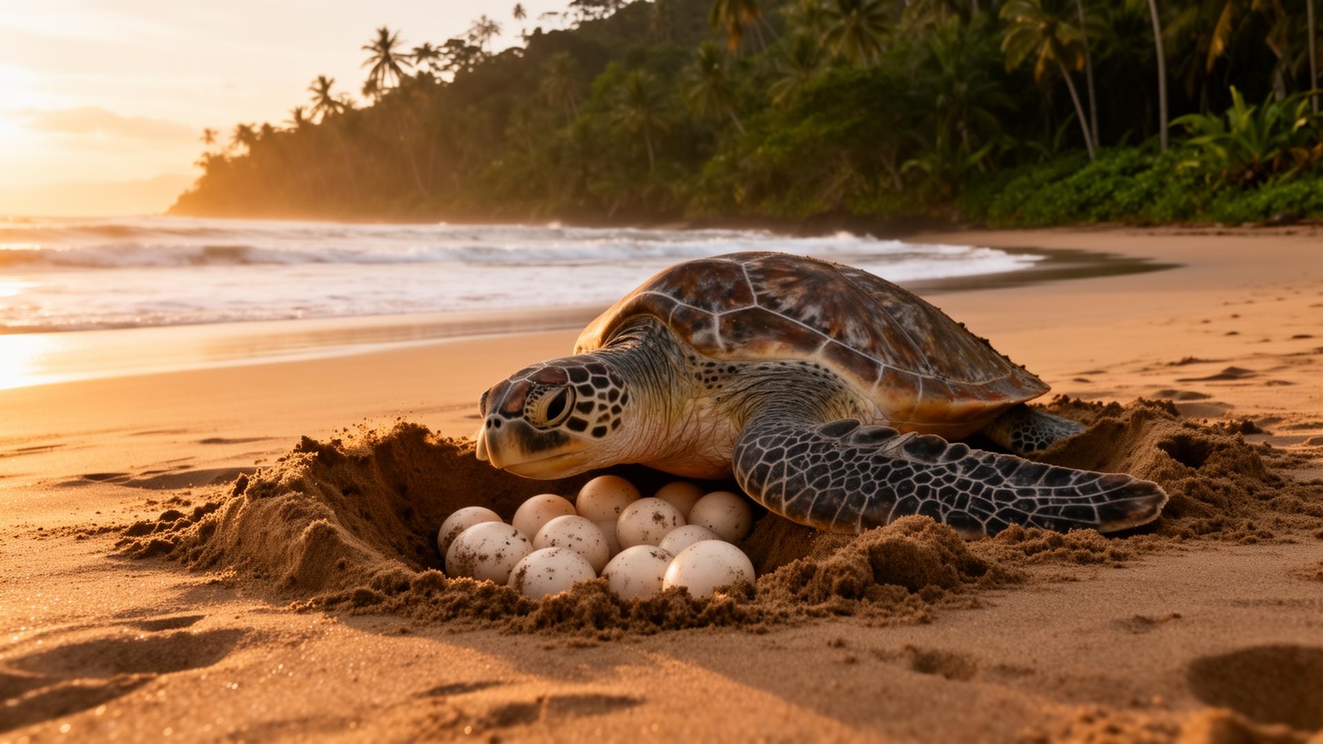 Where turtles return to nest.